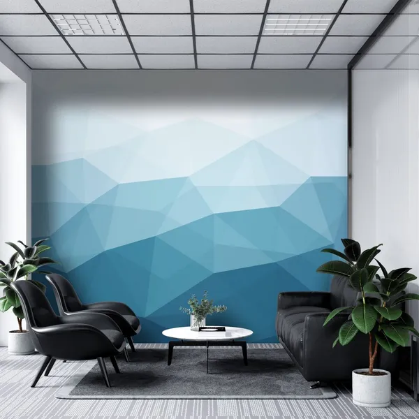 Blue_Geometric__Mural_Wallpaper