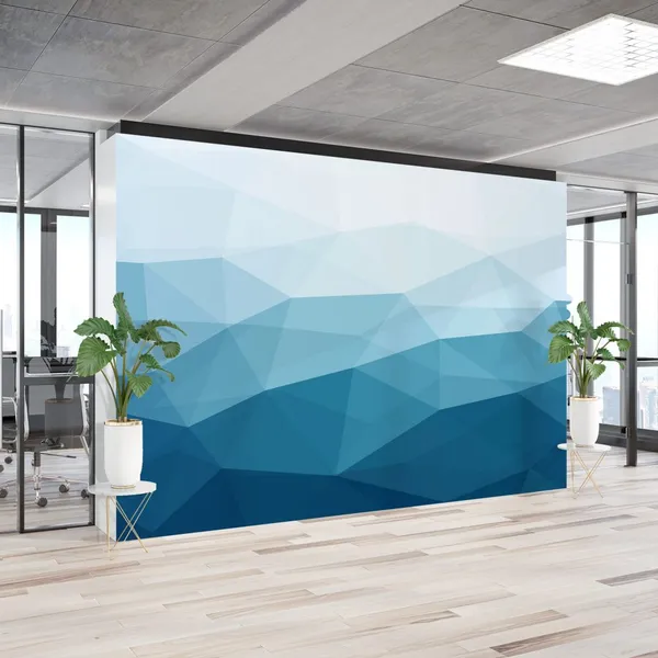 Blue_Geometric__Mural_Wallpaper
