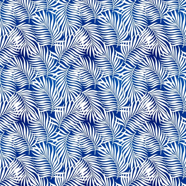 Blue__Background_With_White__Flowers._Modern_Trendy_Vector_Illustration._Pantone_Color._Mural_Wallpaper.