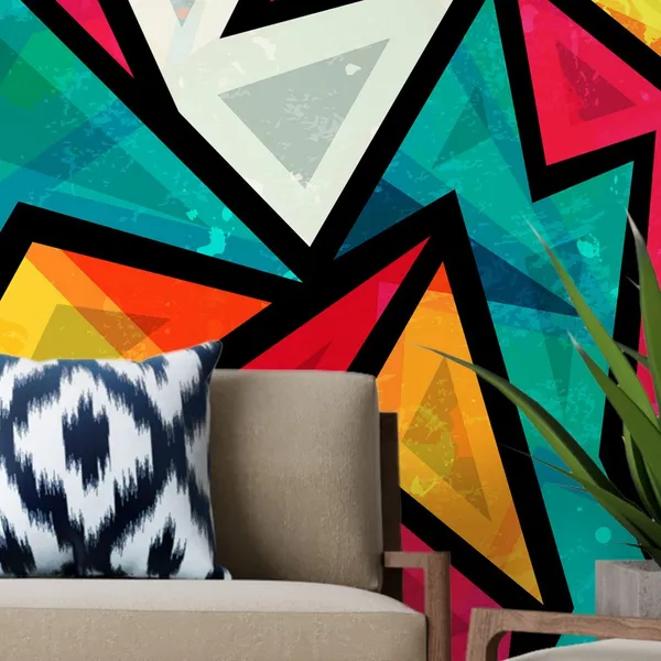 Abstract_Colorful_Geometric_Seamless_Pattern_With_Grunge_Effect_(Raster_Version)_Mural_Wallpaper_Pvc_Free