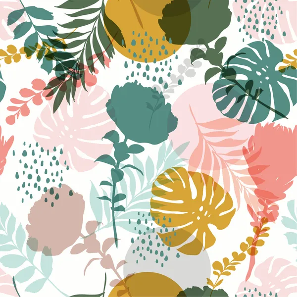 Colorful_And_Bright_Summer_Silhouette_Abstract_Seamless_Pattern_With_Leaves_And_Flowers_Background_With_Flowers__Mural_Wallpaper_Pvc_Free.