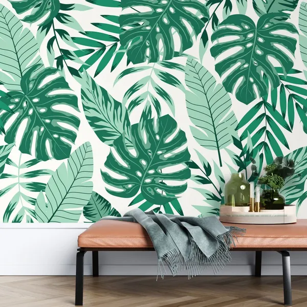 Beautiful_Abstract_Greenish_Leaves_Art,_Mural_Wallpaper,_Pvc_Free,_Wall_Covering.