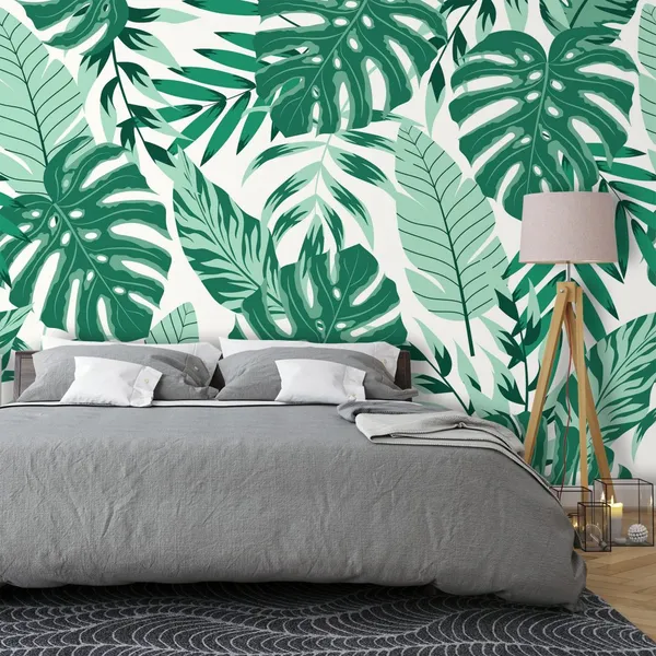 Beautiful_Abstract_Greenish_Leaves_Art,_Mural_Wallpaper,_Pvc_Free,_Wall_Covering.