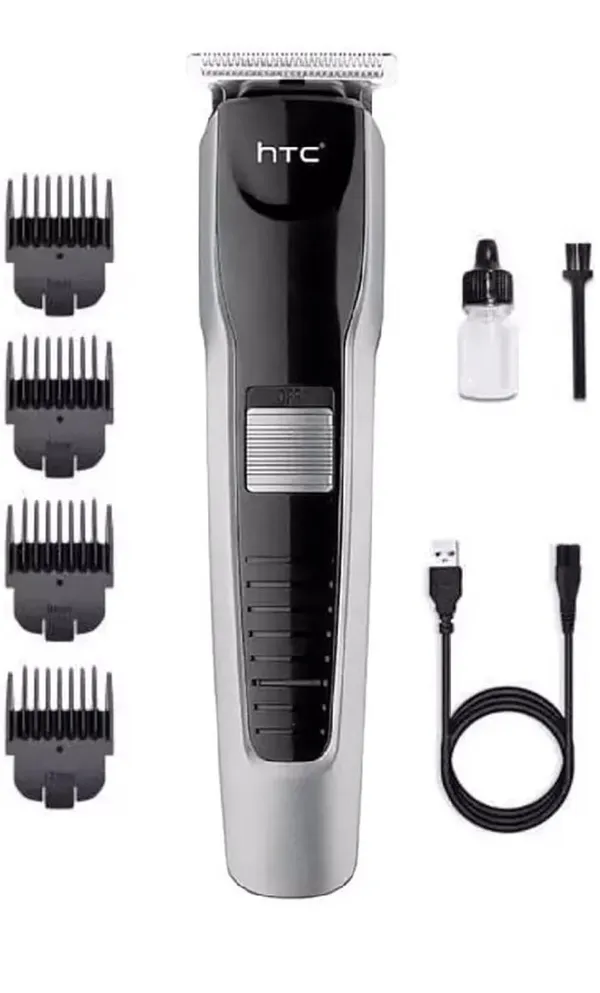 CHARTBUSTERS_AT-538_Rechargeable_Hair_Beard_Trimmer_for_Men_Trendy_Styler_HTC_Trimmer_Stainless_Steel_Sharp_Blade_Beard_Shaver_(Black)