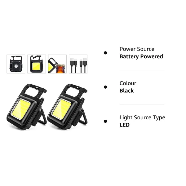 Black_COB_Small_Flashlights_Rechargeable_Keychain_Work_Light_-_4_Light_Modes,Mini_Super_Bright_Emergency_Light_with_Folding_Bracket_Bottle_Opener_and_Magnet_Base_for_Fishing,_(2_Pack)