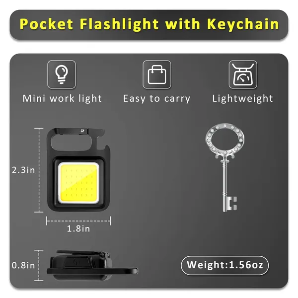 Black_COB_Small_Flashlights_Rechargeable_Keychain_Work_Light_-_4_Light_Modes,Mini_Super_Bright_Emergency_Light_with_Folding_Bracket_Bottle_Opener_and_Magnet_Base_for_Fishing,_(2_Pack)