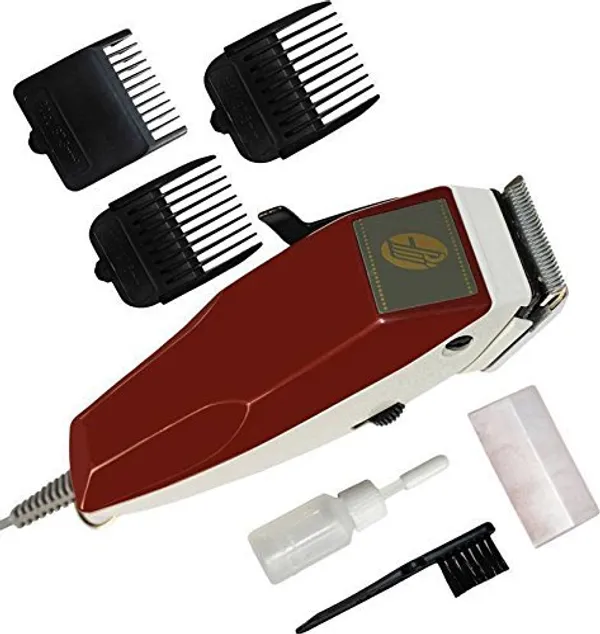 CHARTBUSTERS_Professional_Heavy-Duty_Corded_Electric_Hair_Trimmer_for_Men_(Maroon)