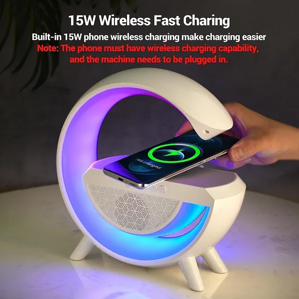 G_Shape_Rechargeable_Multifunctional_Bluetooth_Speaker_with_15W_Wireless_Charger_Cum_Color_Changing_Desk_Lamp_Luxurious_Google_Bedside_Table_Lamp_FM_Radio_with_AUX_and_Wireless_Charger