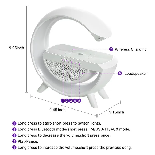 G_Shape_Rechargeable_Multifunctional_Bluetooth_Speaker_with_15W_Wireless_Charger_Cum_Color_Changing_Desk_Lamp_Luxurious_Google_Bedside_Table_Lamp_FM_Radio_with_AUX_and_Wireless_Charger