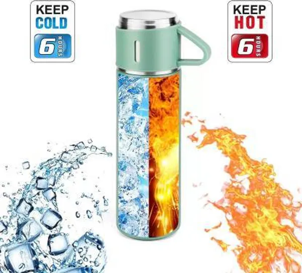 Green_Vacuum_Insulated_Flask_Set_3Cup_Set_for_Hot_&_Cold_Drink_(GiftSet)