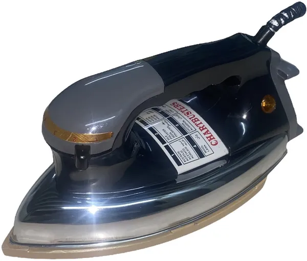 Black_&_Grey_1.5Kg_Heavy_Weight_Instant_Heat_Gold_Plate_Coated_Non_Stick_1000_W_Dry_Iron