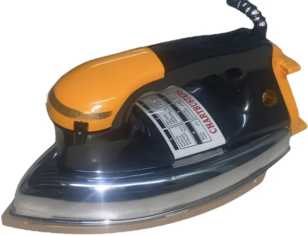Black_&_Orange_1.5Kg_Heavy_Weight_Instant_Heat_Gold_Plate_Coated_Non_Stick_1000_W_Dry_Iron