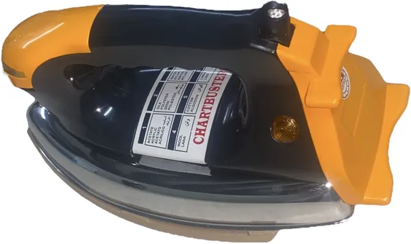 Black_&_Orange_1.5Kg_Heavy_Weight_Instant_Heat_Gold_Plate_Coated_Non_Stick_1000_W_Dry_Iron