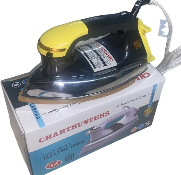Black_&_Yellow_1.5Kg_Heavy_Weight_Instant_Heat_Gold_Plate_Coated_Non_Stick_1000_W_Dry_Iron