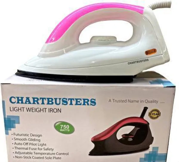 Pink_&_White_750_Watts_Light_Weight_Non-Stick_Dry_Iron
