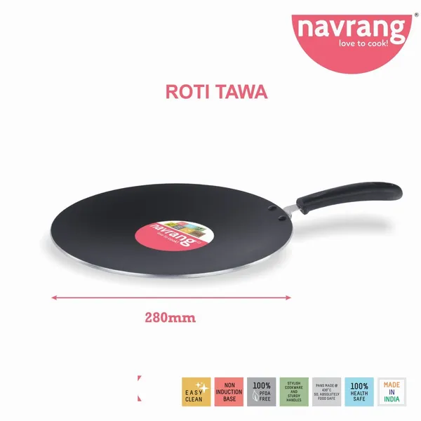 Red_Non_Stick_Aluminium_Dosa_Tawa_275_mm_And_Roti_Tawa_275_mm_Combo_Non_Induction