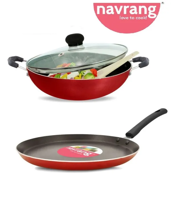 Set_of_3_pcs_Red_Nonstick_Combo_Set_Dosa_Tawa_And_Kadai_With_Glass_Lid