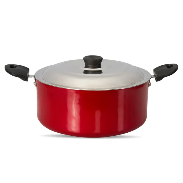 Red_Nonstick_Aluminium_Non_Induction_Stew_Pot_220_mm_With_Ss_Lid,_3200_ML_Capacity