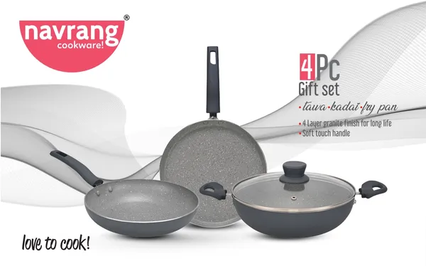 GRANITE_GREY_NONSTICK__INDUCTION_BASE_TAWA260+KADAI_220+FRYPAN220+GLASS_LID