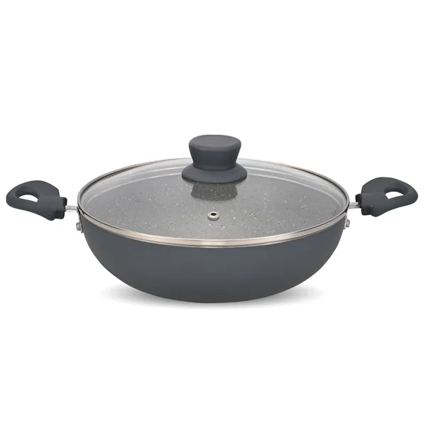 GRANITE_GREY_NONSTICK__INDUCTION_BASE_TAWA260+KADAI_220+FRYPAN220+GLASS_LID