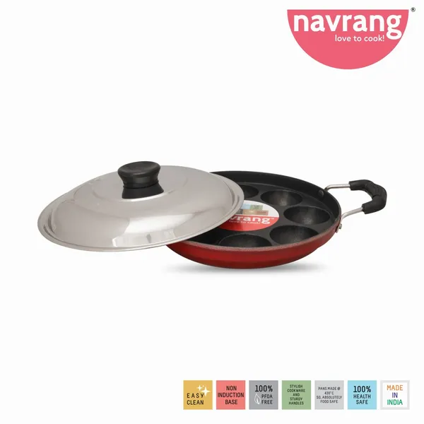 Red_Casting_Nonstick_Appakara_/_Appapatram_/_Paniyarkal_/_Paniyaram_9_Kulies_Heavy_With_Ss_Lid_Non_Induction