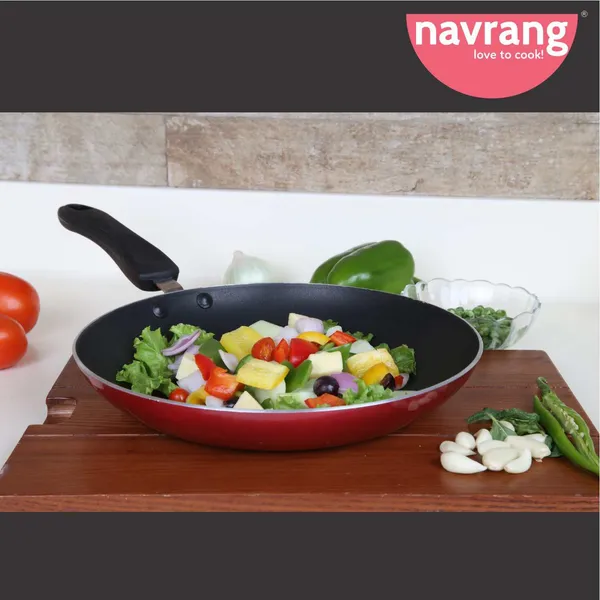 Red_Nonstick_Four_Pieces_Combo_Set_Dosa_Tawa,Kadai,Fry_Pan_And_Sauce_Pan
