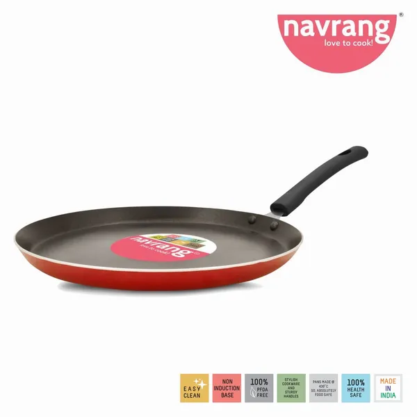 Red_Nonstick_Aluminium_Non_Induction_Dosa_Tawa_250Mm