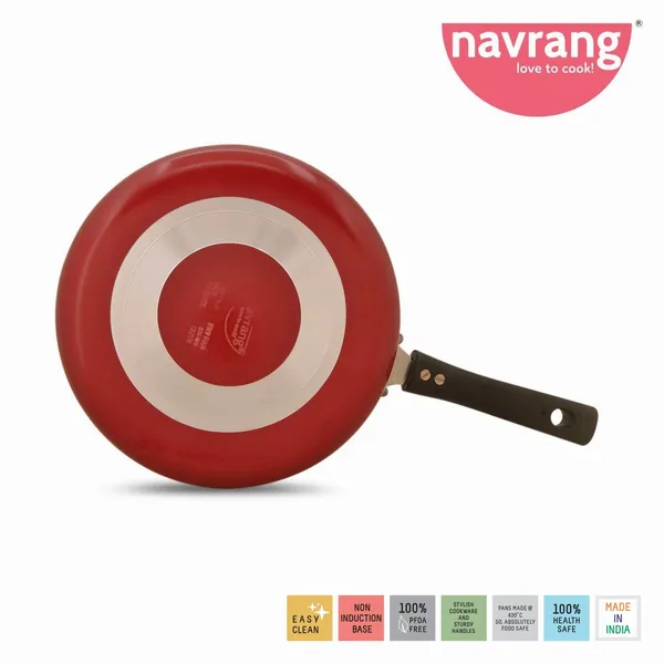Red_Non_Stick_Non_Induction_Aluminium_Straight_Fry_Pan,_230Mm