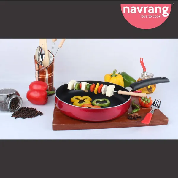 Red_Non_Stick_Non_Induction_Aluminium_Straight_Fry_Pan,_230Mm