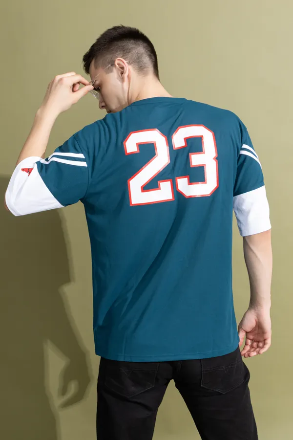 Blue_Printed_Round_Neck_Soft_T-Shirt_For_Men