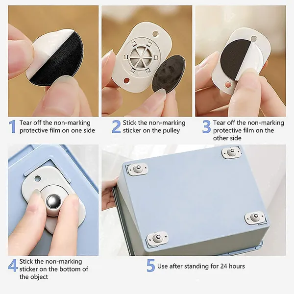 8_Pcs_Self_Adhesive_Mini_Swivel_Casters_Wheelsuniversal_Wheels_At_The_Bottom_Of_The_Storage_Box_Swivel_Caster_Wheels_360_Degree_Rotation_Pulley_For_Furniture_Various_Storage_Boxes