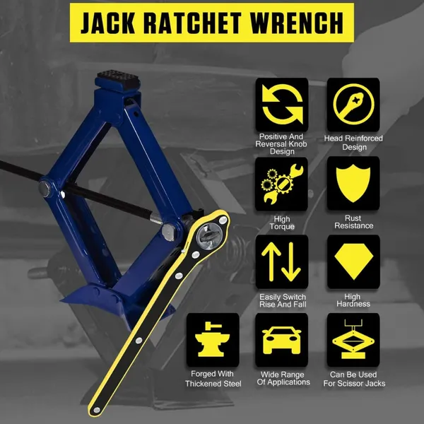 Original_Universal_Car_Jack_Ratchet_Wrench|360_Forward_And_Reverse_Knob_Laborsaving_Design