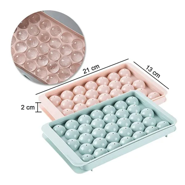 Plastic_Reusable_Flexible_Round_Ice_Cube_Trays_33_Cavity_Mini_Round_Ice_Plastic_Tray_Molds_For_Whiskey__Cocktails_Keep_Drinks_Chilled_Multicolor_Pack_Of_2