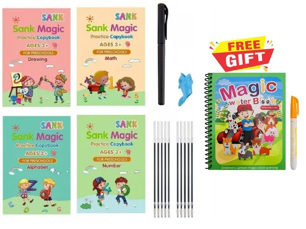 Sank_Magic_Practice_Copybook_4_Book_10_Refill_1_Pen_1_Grip_Number_Tracing_Book_For_Preschoolers_With_Pen_And_Reusable_Magic_Water_Quick_Dry_Book_For_Water_Coloring_With_Magic_Pen_Painting_Board