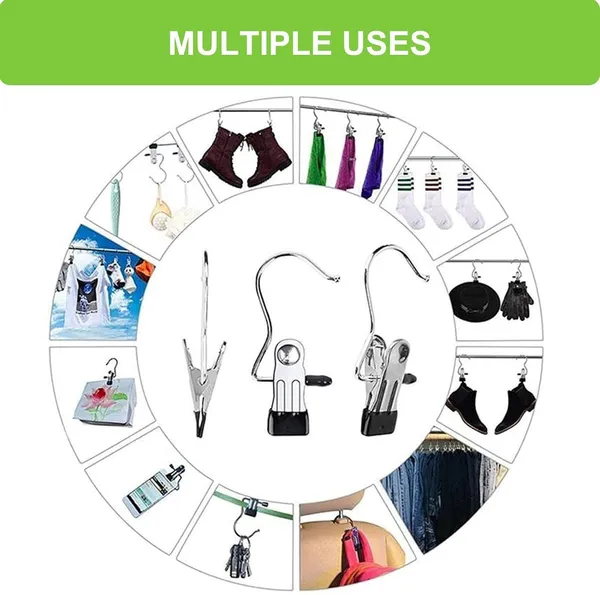 Windproof_Antislip_Clothes_Washing_Line_Drying_Nylon_Rope__5_Meter_Multicolor_Pack_Of_2_And_6_Pic_Cloth_Hanger_Hooks_Laundry_Hook