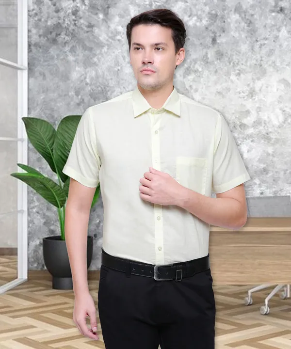Kuons Avenue Southbay Men s Light Yellow Linen Cotton Sophisticated Formal Shirt Price in India Buy Kuons Avenue Southbay Men s Light Yellow Linen Cotton Sophisticated Formal Shirt online at undefined