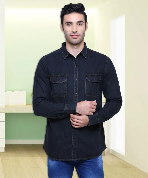 Southbay_Men's_Carbon_Black_Coastal_Cool_Denim_Shirt
