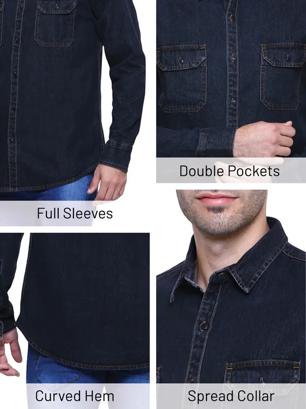 Southbay_Men's_Carbon_Black_Coastal_Cool_Denim_Shirt