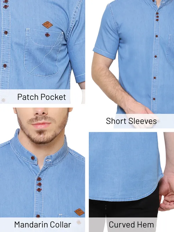 Men's_Icewash_Classic_Half_Sleeve_Denim_Shirt
