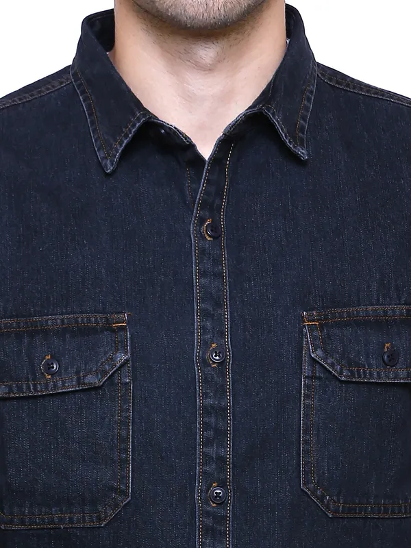 Southbay_Men's_Carbon_Black_Coastal_Cool_Denim_Shirt