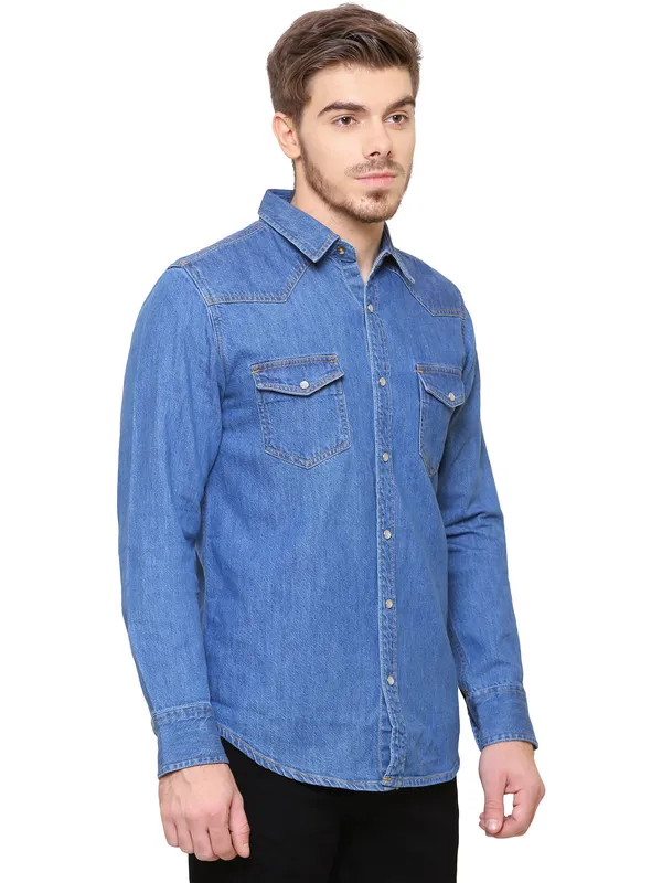 Southbay_Men's_Medium_Blue_Street_Style_Denim_Shirt
