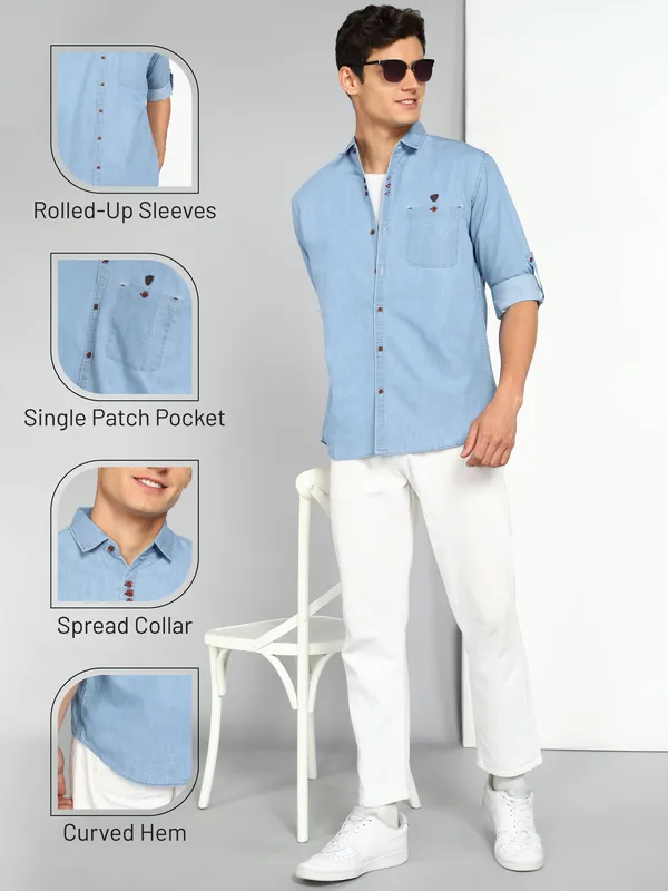 Men's_Ice_wash_Blue_Classic_Denim_Shirt