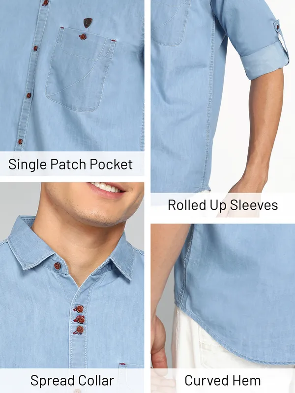Men's_Ice_wash_Blue_Classic_Denim_Shirt