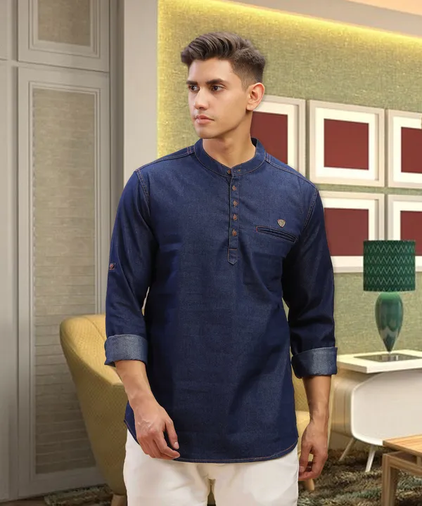 Men's_Denimax_Blue_Fusion_Short_Denim_Kurta