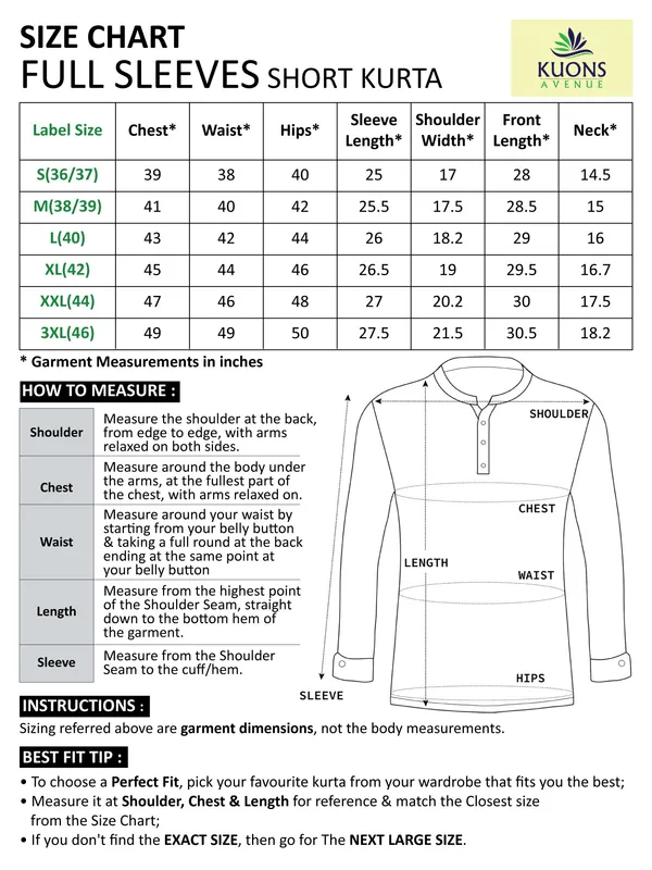 Men's_True_Blue_Fusion_Short_Denim_Kurta