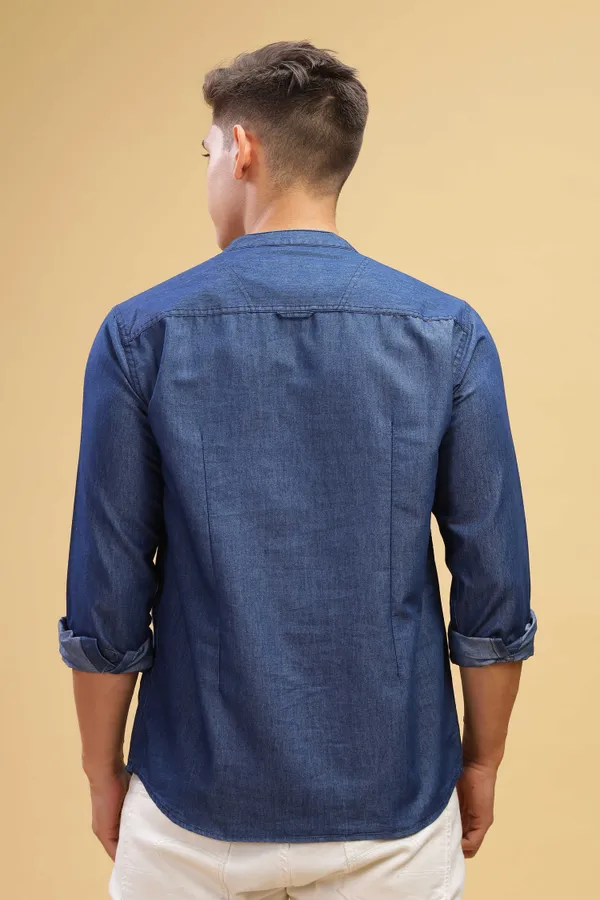Men's_True_Blue_Fusion_Short_Denim_Kurta