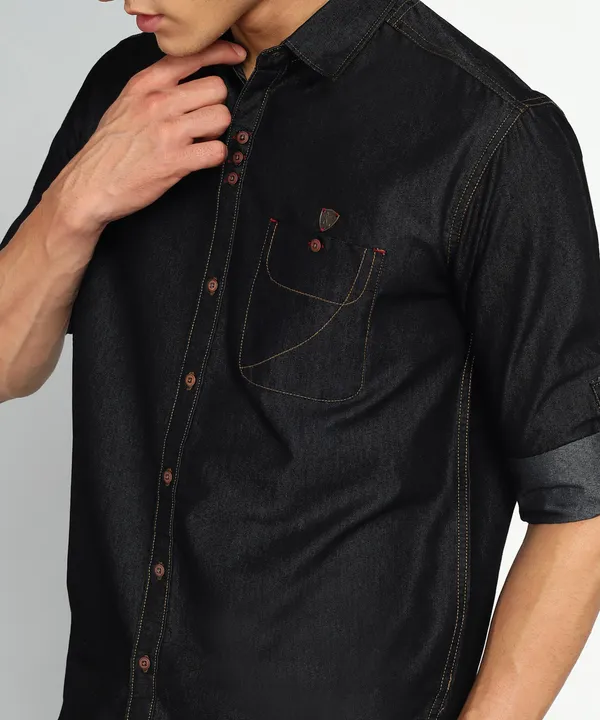 Men's_Black_Classic_Denim_Shirt