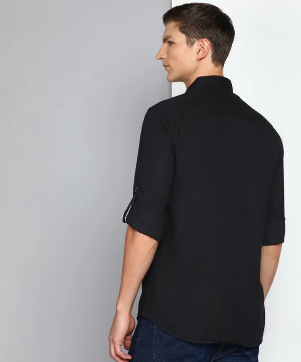 Men's_Jet_Black_Linen_Cotton_Chic_Shirt