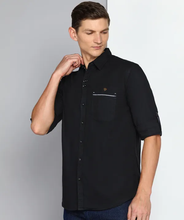 Men's_Jet_Black_Linen_Cotton_Chic_Shirt