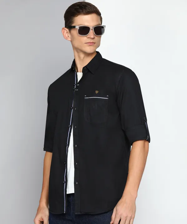 Men's_Jet_Black_Linen_Cotton_Chic_Shirt